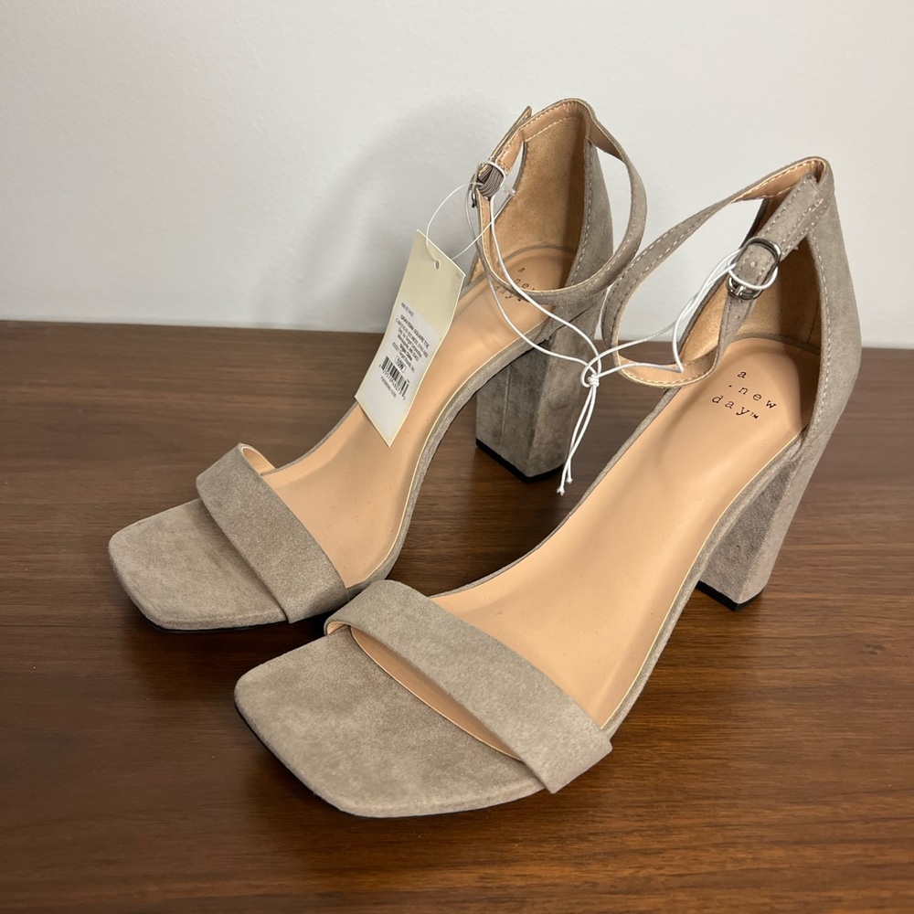 Nude Block Heels